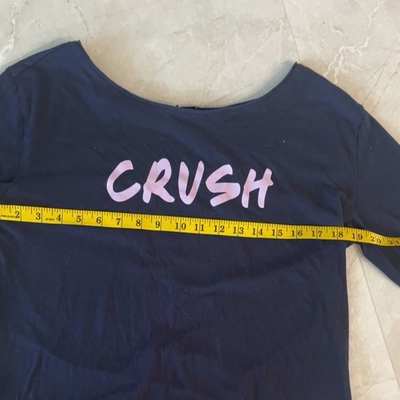 Victoria's Secret CRUSH Long Sleeve Tee Shirt Size in Photos Navy/Purple Sparkle - Picture 5 of 9